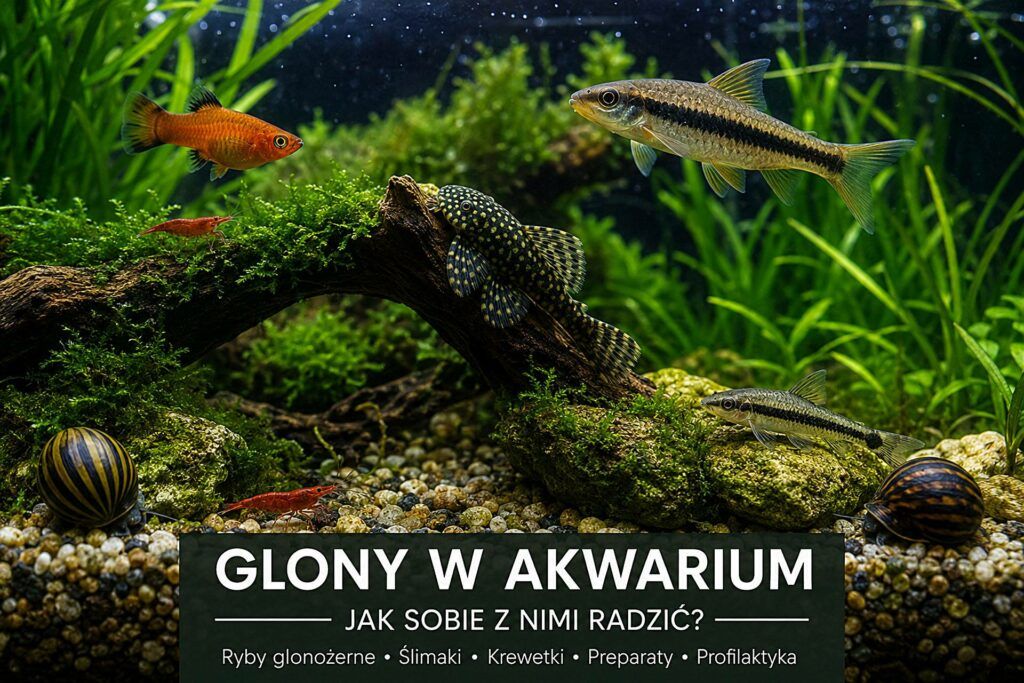 Preparaty oraz ryby na glony w akwarium