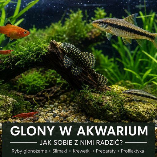 Preparaty oraz ryby na glony w akwarium